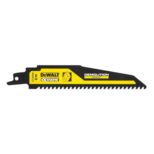 DEWALT DT20440-QZ CarbideRecip 152mm Wood Nails 6TPI 1pk
