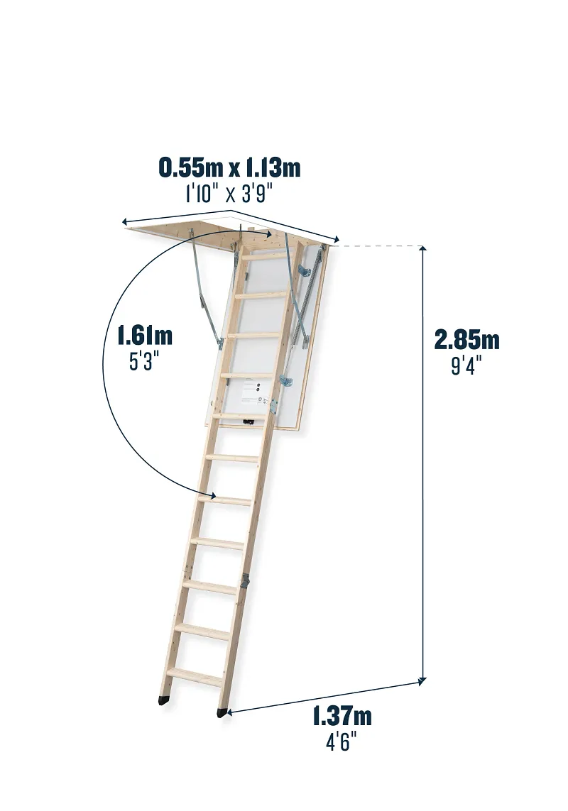 WERNER Timberline Series Loft Ladder - Image 2