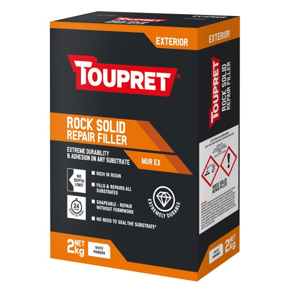 TOUPRET TTMUX02GB Exterior Rock Solid Repair Filler 2kg