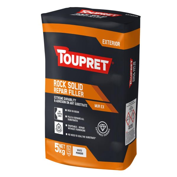 TOUPRET TTMUX051GB Exterior Rock Solid Repair Filler 5kg