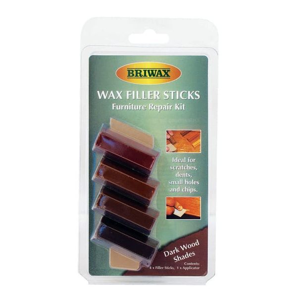 BRIWAX Wax Filler Sticks Dark Wood Shades (Pack 4)