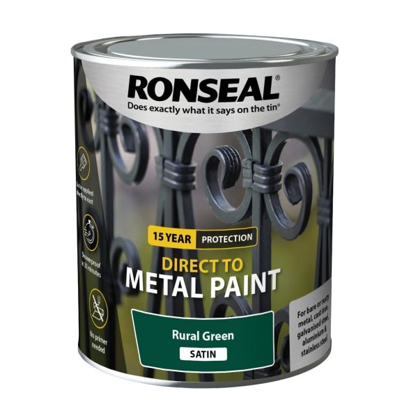 RONSEAL Direct to Metal Paint Rural Green Satin 750ml