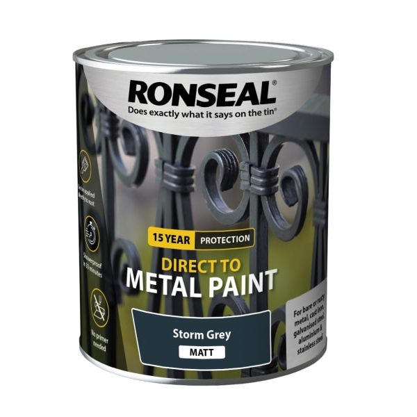 RONSEAL Direct to Metal Paint Storm Grey Matt 750ml