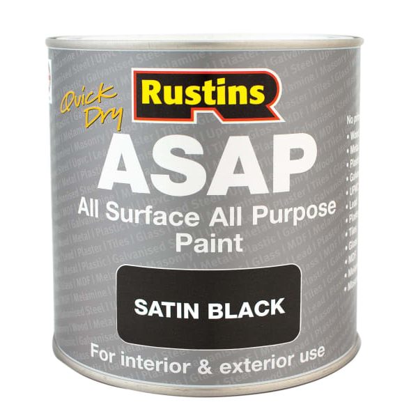 RUSTINS ASAP Paint Black 500ml