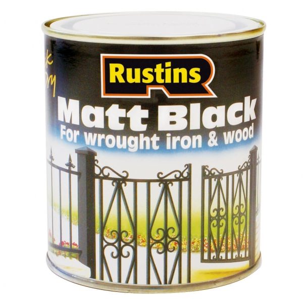 RUSTINS Matt Black Paint Quick Drying 2.5 Litre