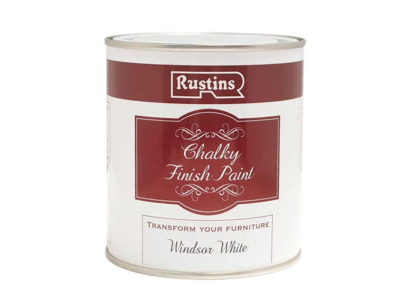 RUSTINS Chalky Finish Paint Windsor White 250ml