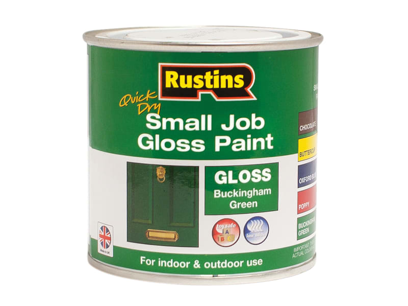 RUSTINS Quick Dry Small Job Gloss Paint Buckingham Green 250ml