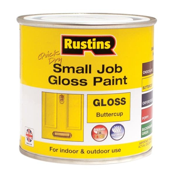 RUSTINS Quick Dry Small Job Gloss Paint Buttercup 250ml