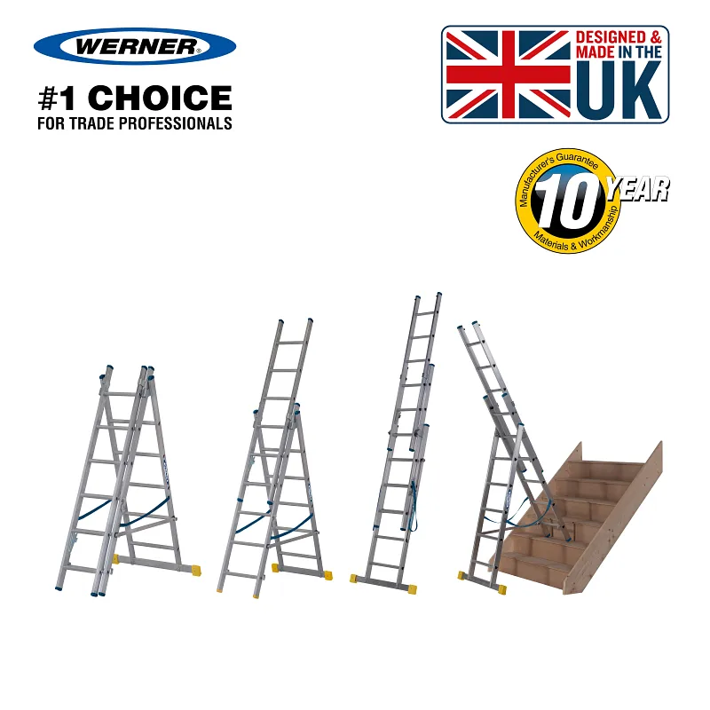 WERNER 725 Series ExtensionPlus X4 Box Section Combination Ladder