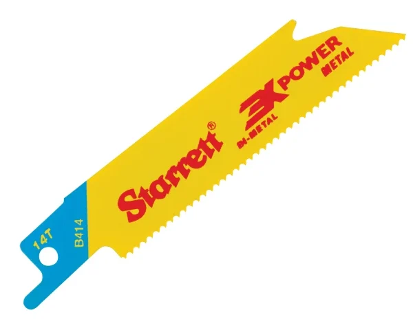 STARRETT B414-5 Bi-Metal Reciprocating Blade, Metal Straight 100mm 14 TPI (Pack 5)