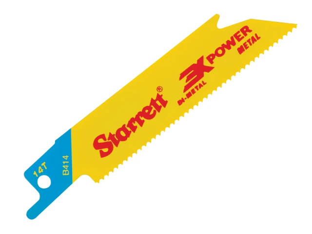 STARRETT B414-5 Bi-Metal Reciprocating Blade, Metal Straight 100mm 14 TPI (Pack 5)