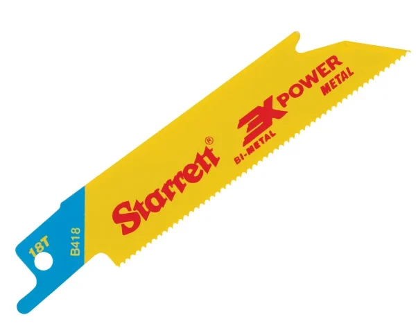 STARRETT B418-5 Bi-Metal Reciprocating Blade, Metal Straight 100mm 18 TPI (Pack 5)