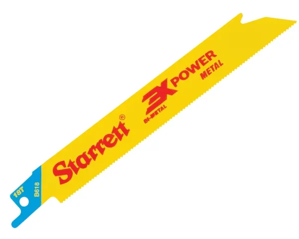 STARRETT B618-5 Bi-Metal Reciprocating Blade, Metal Straight 152mm 18 TPI (Pack 5)