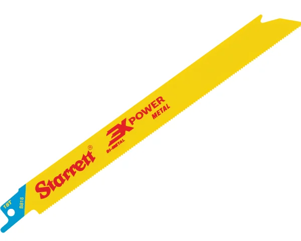 STARRETT B818-5 Bi-Metal Reciprocating Blade, Metal Straight 203mm 18 TPI (Pack 5)