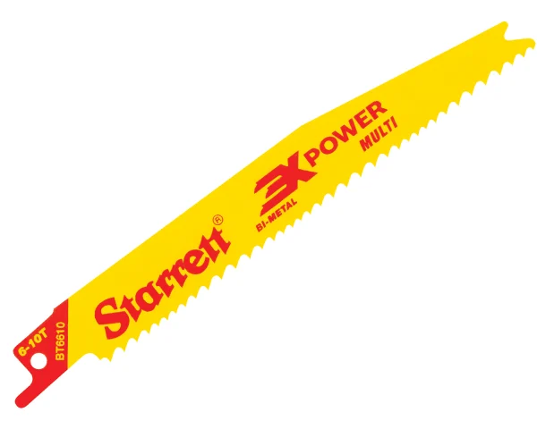 STARRETT BT123-5 Bi-Metal Reciprocating Blade, Wood Tapered 300mm 3 TPI (Pack 5)