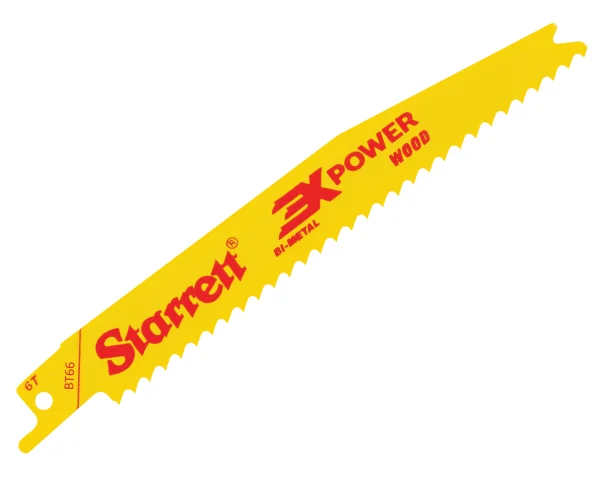 STARRETT BT66-5 Bi-Metal Reciprocating Blade, Wood Tapered 152mm 6 TPI (Pack 5)