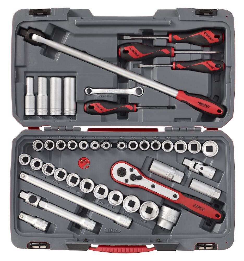 TENG T1244 MECCA PRO 1/2" Socket & Tool Set mm/AF 44 Pieces - Image 2