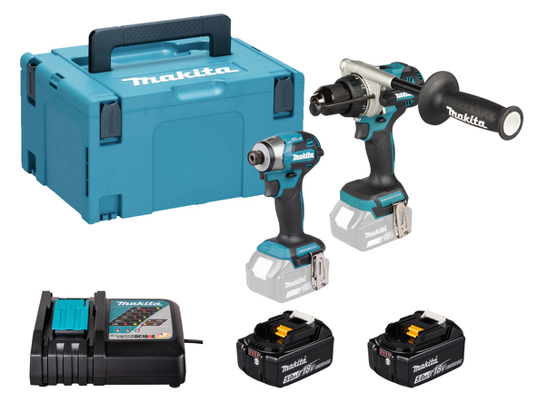 Makita DLX2549TJ - 18v Li-ion 2 pcs Combo Kit ( 2 x 5.0Ah Li-ion batteries and charger DC18RC )