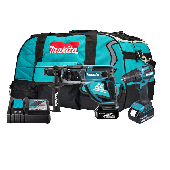 Makita DLX2563T - 18v Li-ion 2 pcs Combo Kit ( 2 x 5.0Ah Li-ion batteries and charger DC18RC )