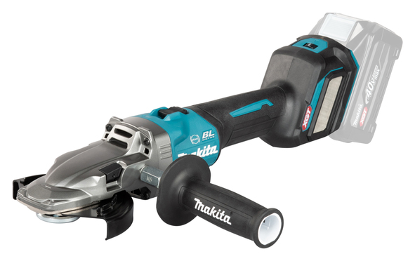 Makita GA055GZ01 - 40Vmax125mm Flat-head Angle Grinder (Slide switch) - AFT with Makpac case