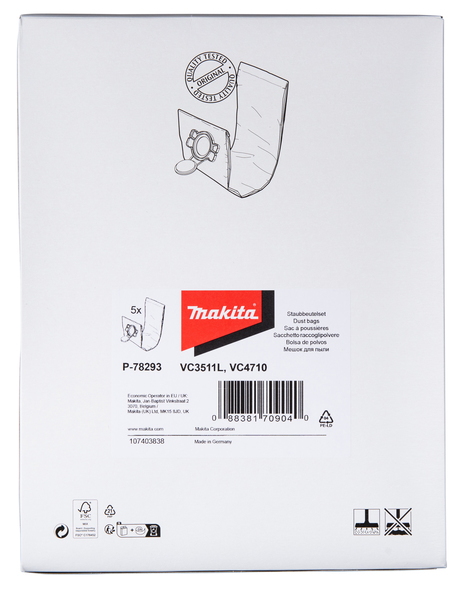 MAKITA P-78293 Filter Bags Pk5 - Image 2